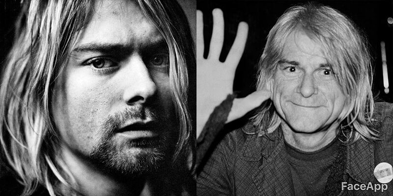 Clube dos 27 com FaceApp: Kurt Cobain